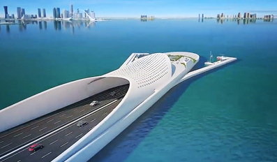The Doha Sharq Crossing Qatar Extraordinary Mega Project Most Beautiful Bridge In Middle East
